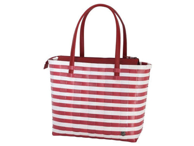 Bolso (Cherry/Blanco) Con Asas De Pvc