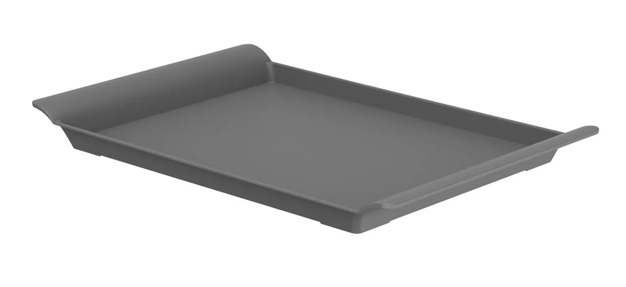 Bandeja Rectangular Gris De Plástico