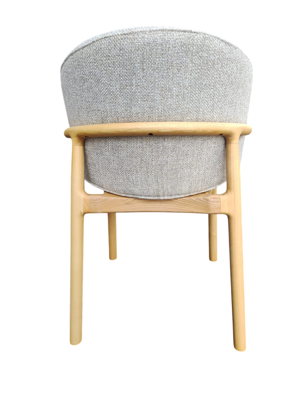 Silla De Comedor Tapizado (Crema) Estructura De Madera