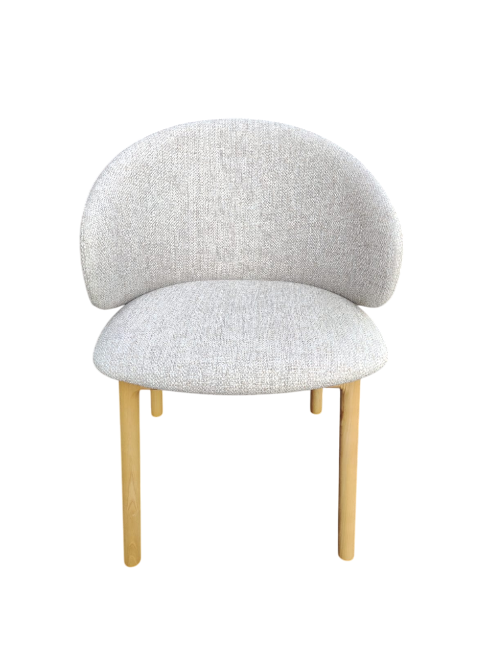 Silla De Comedor Tapizado (Crema) Estructura De Madera