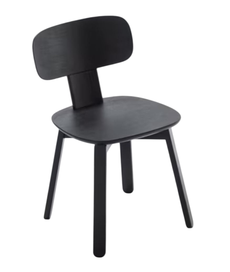 Silla De Comedor Madera (Negra) De Madera