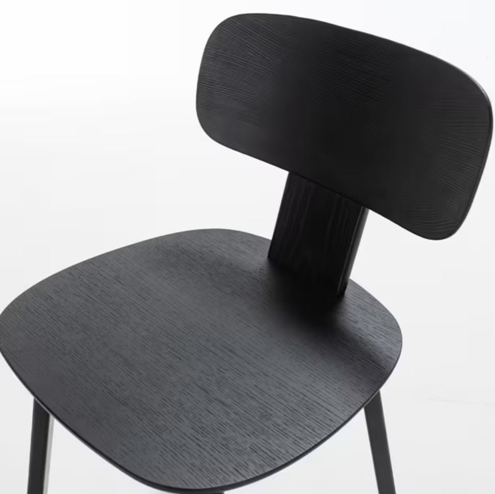 Silla De Comedor Madera (Negra) De Madera