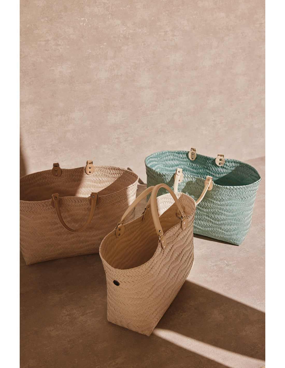 Bolso (Crema) Con Asas De Pvc