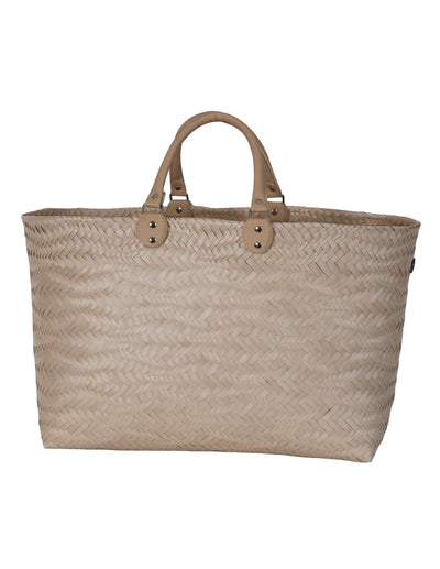 Bolso (Crema) Con Asas De Pvc