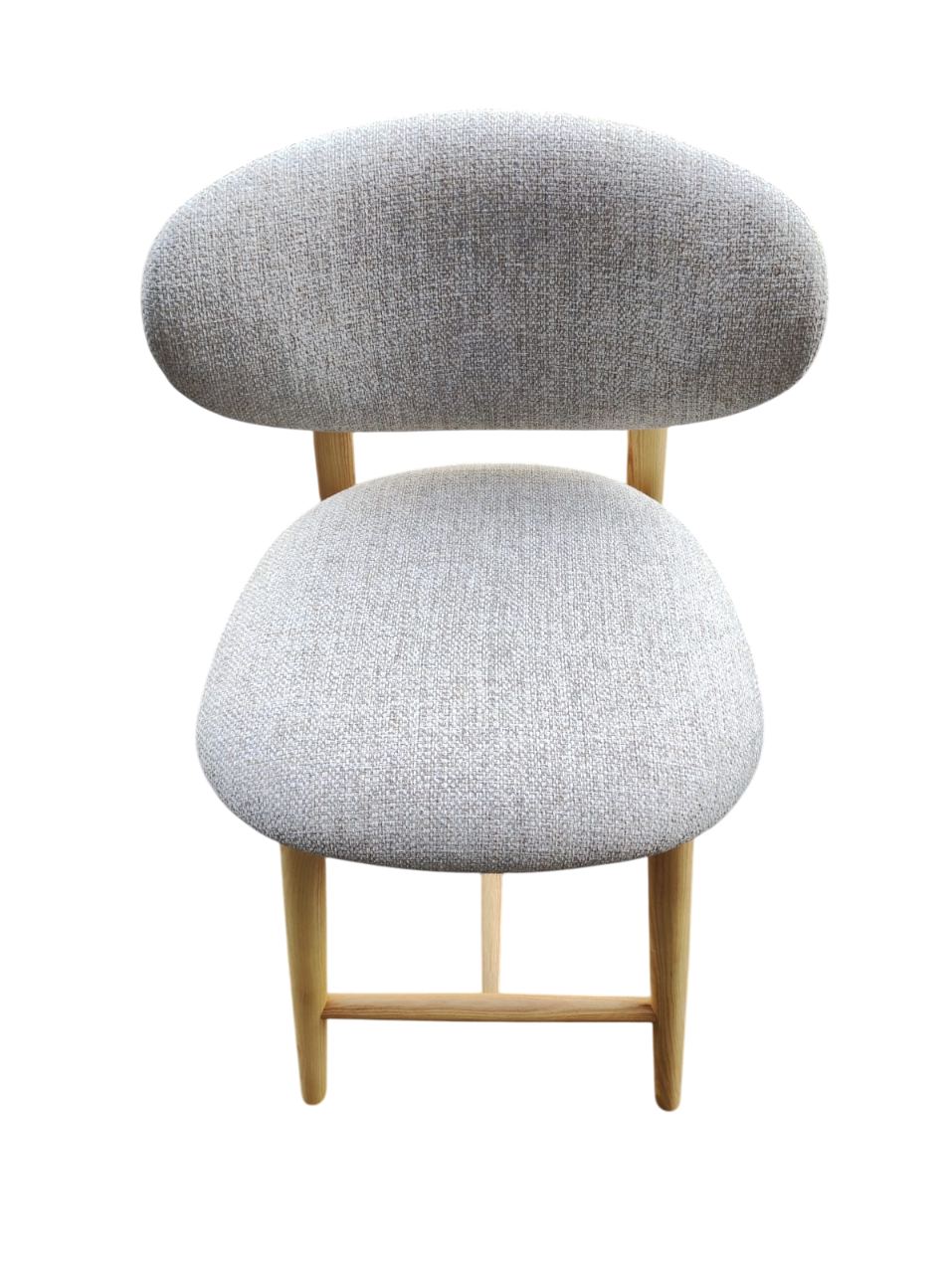 Silla Alta Para Bar Tapizado Beige Estructura De Madera