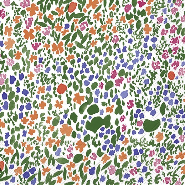 Set De 20 Servilletas Cocktail (Florecillas Colores) De Papel