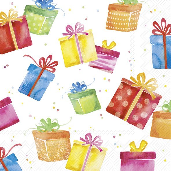 Set De 20 Servilletas (Regalos) Cocktail De Papel