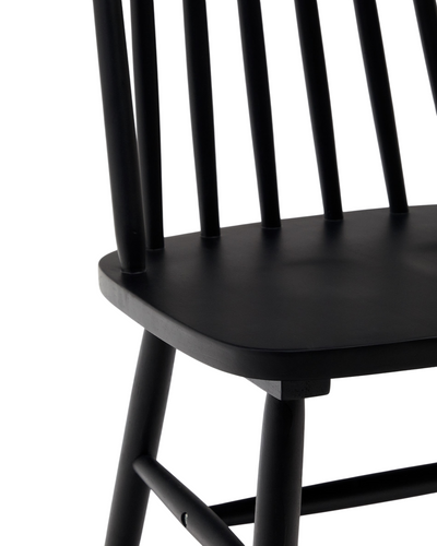 Silla De Comedor Negro De Madera