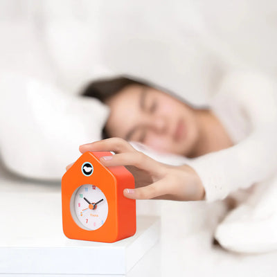 Reloj Despertador (Naranja) Mini Casita De Metal
