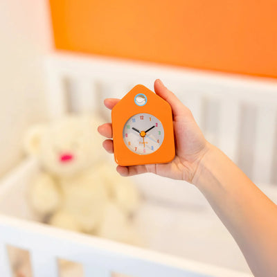 Reloj Despertador (Naranja) Mini Casita De Metal