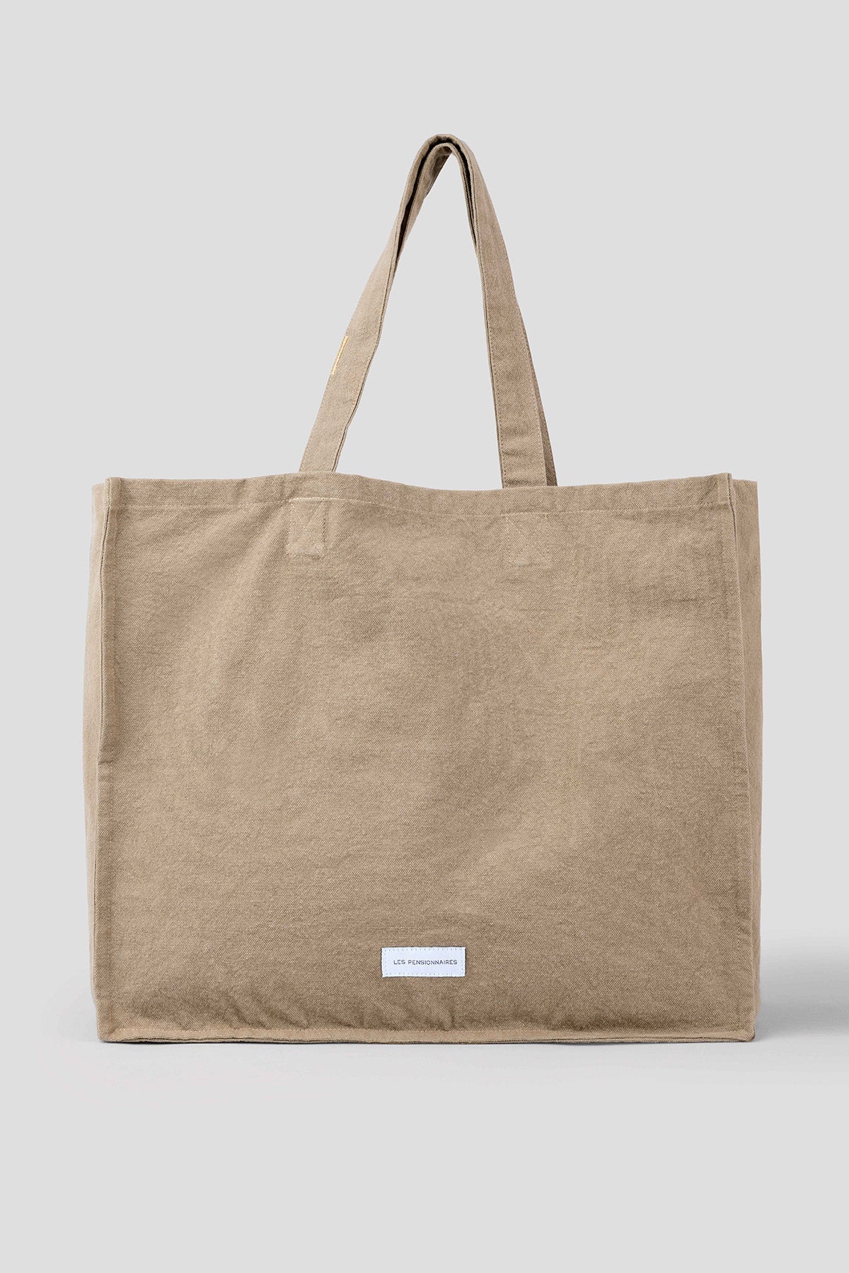 Bolso Grande Con Asas (Beige) De Algodón
