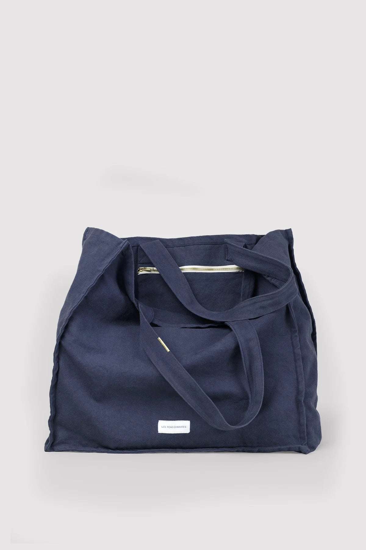 Bolso Grande Con Asas (Azul) De Algodón