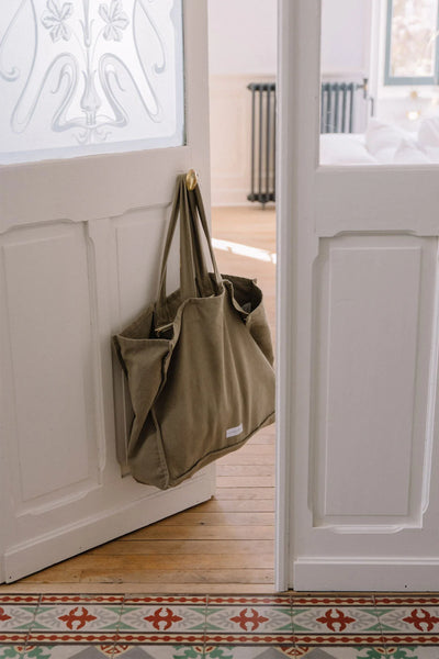 Bolso Grande Con Asas (Topo) De Algodón