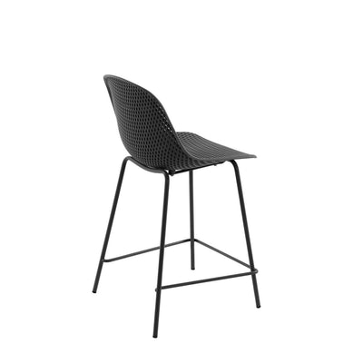 Silla Para Bar PVC (Gris) Con Estructura De Metal