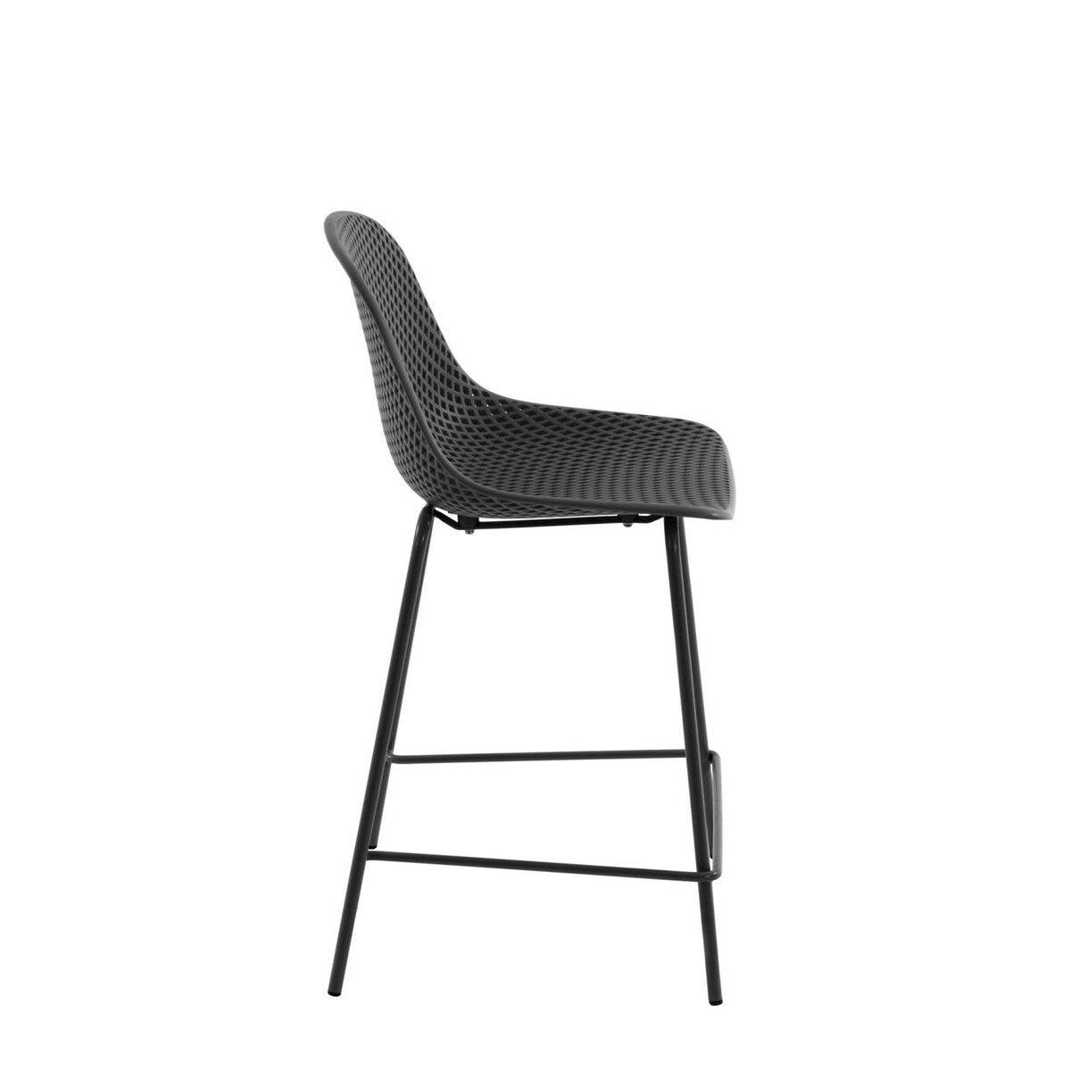 Silla Para Bar PVC (Gris) Con Estructura De Metal