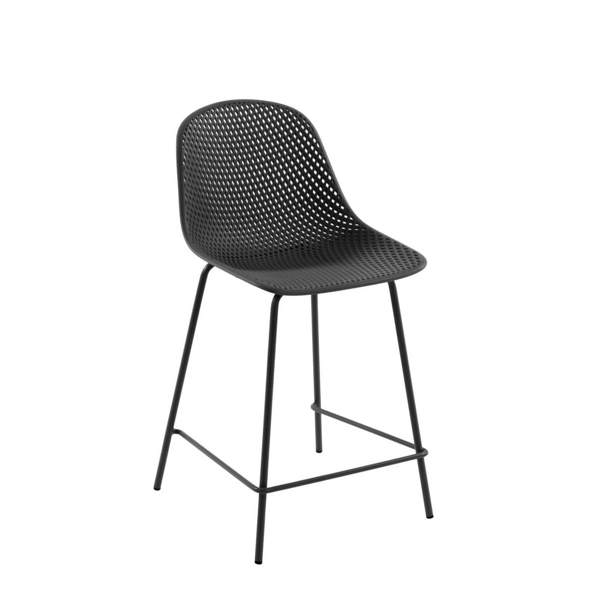 Silla Para Bar PVC (Gris) Con Estructura De Metal