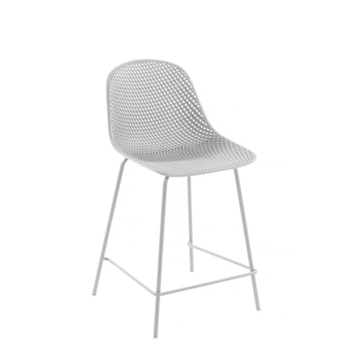 Silla Para Bar PVC (Blanco) Con Estructura De Metal