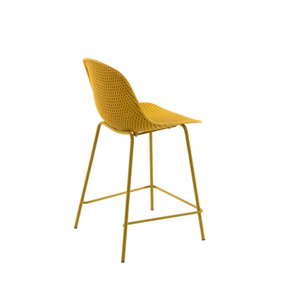 Silla Para Bar PVC (Amarillo) Con Estructura De Metal