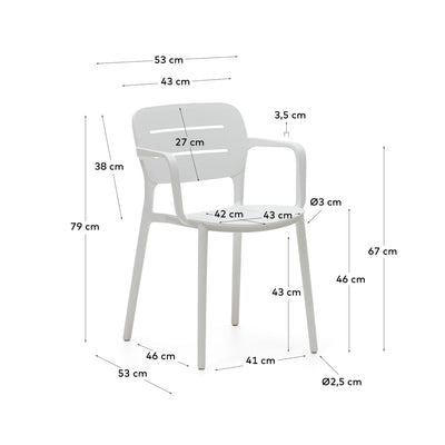 Silla De Comedor (Blanco) De Pvc