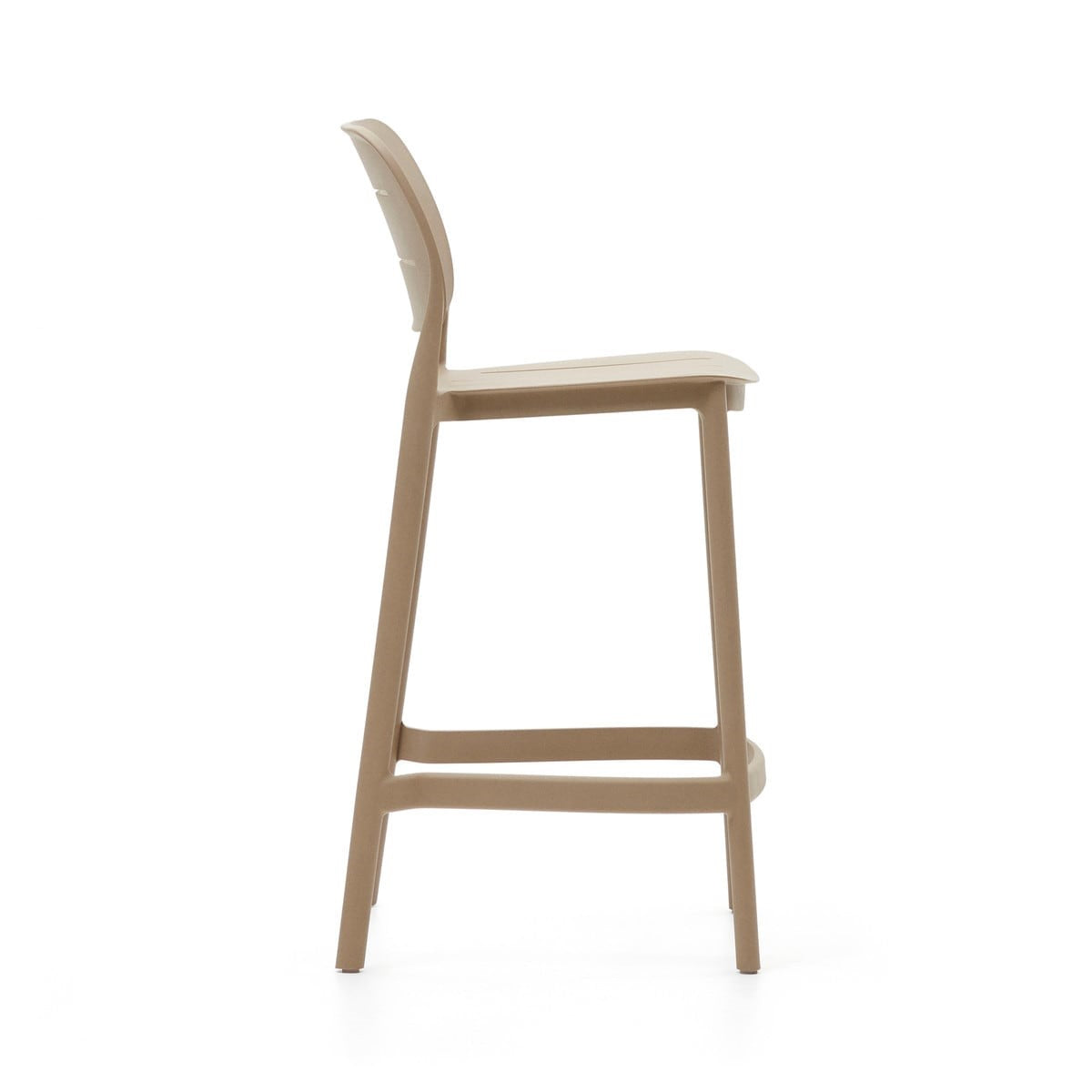 Silla Para Bar (Beige) Con Patas Altas De Pvc