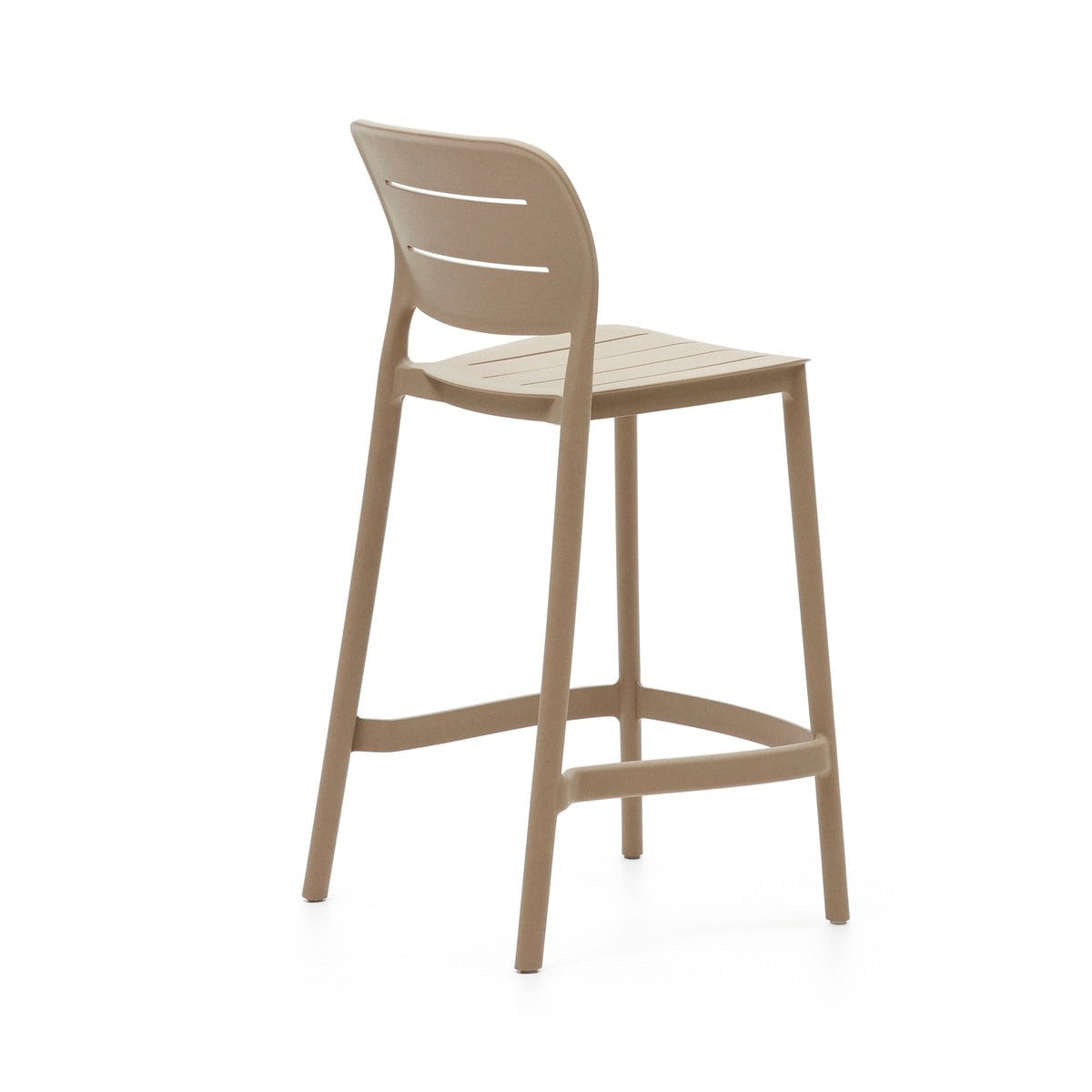 Silla Para Bar (Beige) Con Patas Altas De Pvc