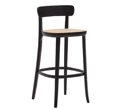 Silla Para Bar (Negra) Con Patas Altas De Madera