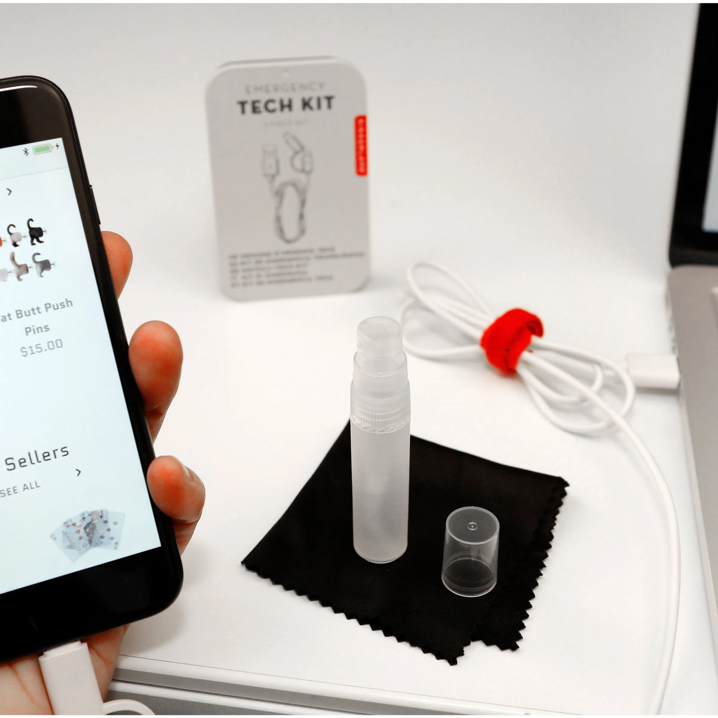 Set De Limpieza Y Organización De Cables Usb De Plástico