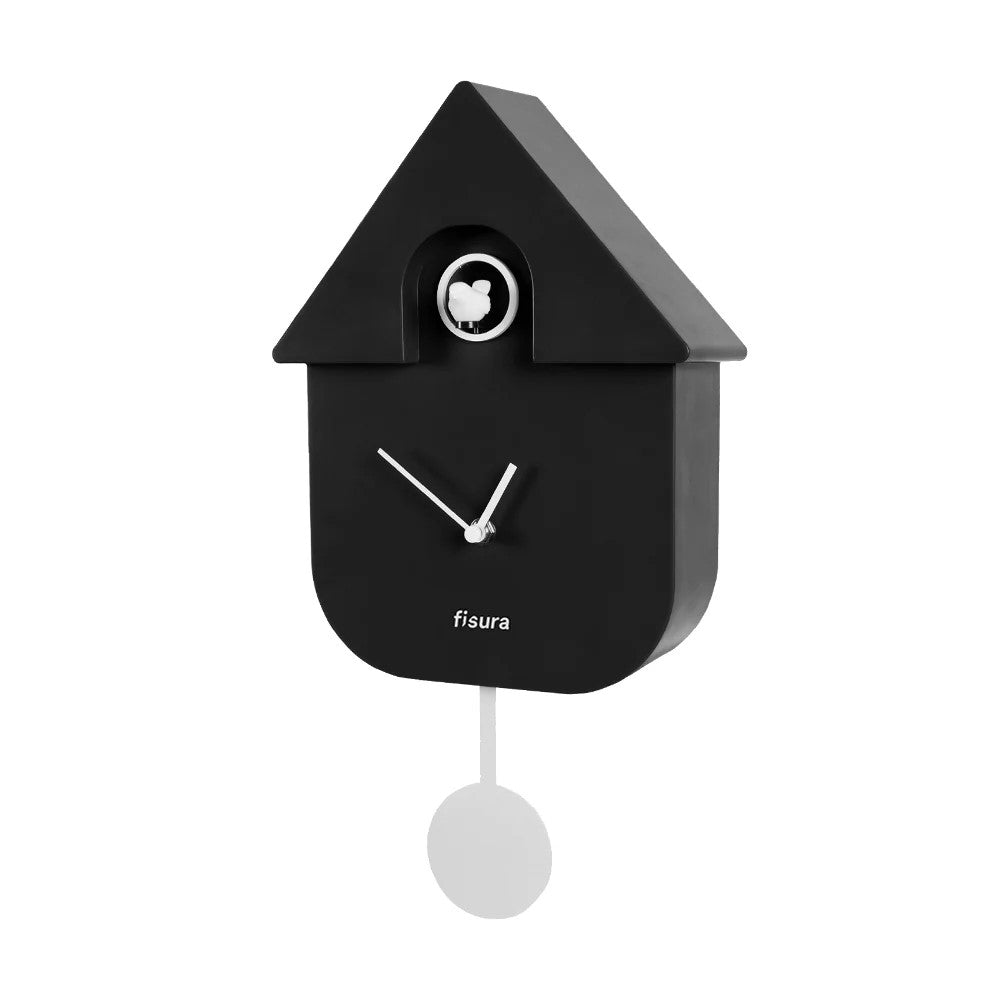 Reloj Decorativo (Negro) Casita De Plástico