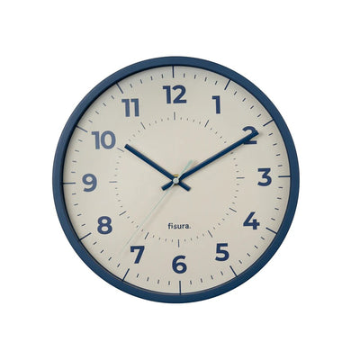 Reloj De Pared Redondo Con Borde (Azúl) De Plástico
