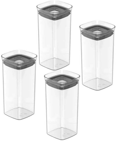 Set por 4 Especieros Herméticos (Transparente) De Plástico