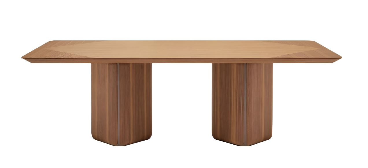 Mesa De Comedor (Marrón) Tablero Rectangular Estructura De Madera