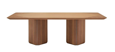 Mesa De Comedor (Marrón) Tablero Rectangular Estructura De Madera