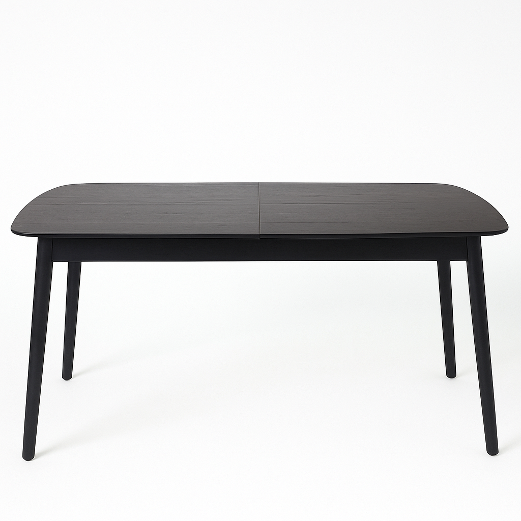 Mesa De Comedor Rectangular (Negro/Marrón oscuro) De Madera