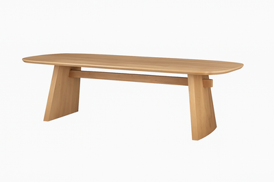 Mesa De Comedor (Natural) Tablero Mdf Estructura De Madera