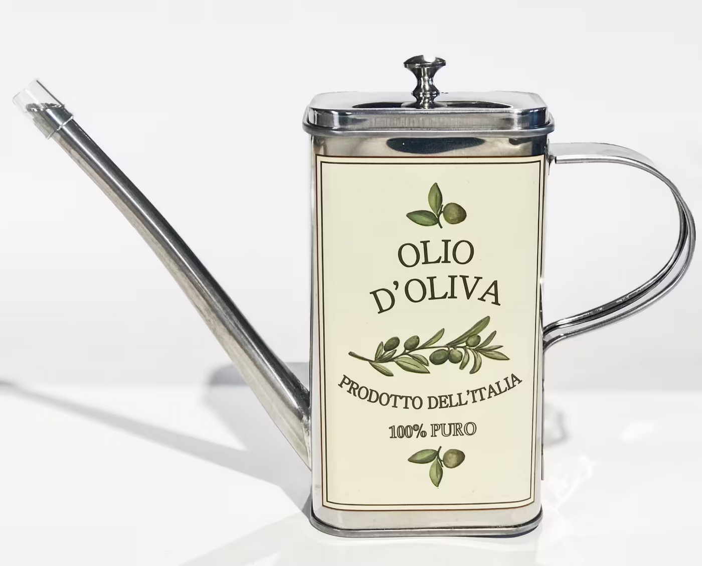 Aceitera Con Asa (Olio D'Oliva) 500 Mltrs De Acero