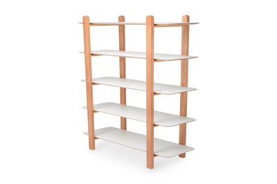 Estante 5 Niveles (Blanco) Estructura De Madera