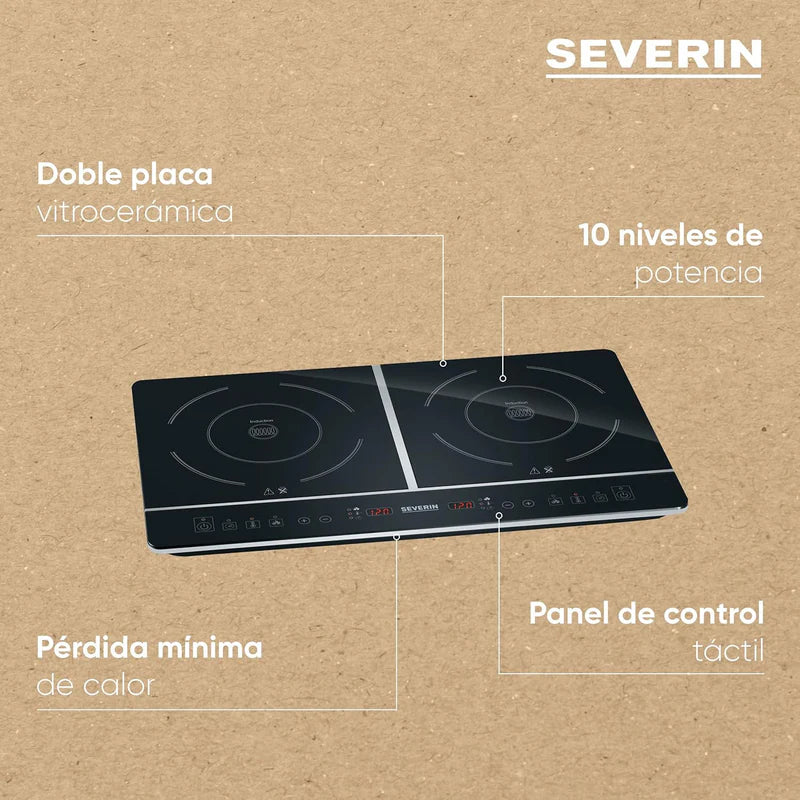 Cocina De Inducción Doble Hornilla