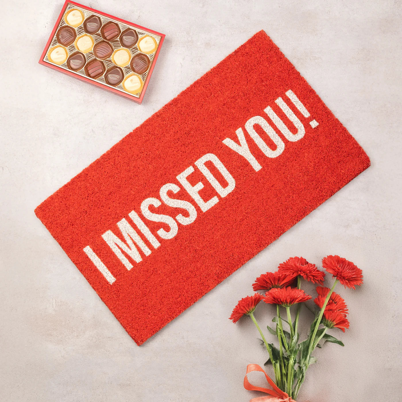 Felpudo Decorativo (Rojo) De Plástico