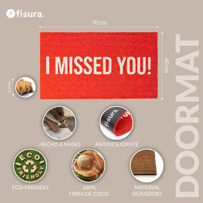 Felpudo Decorativo (Rojo) De Plástico