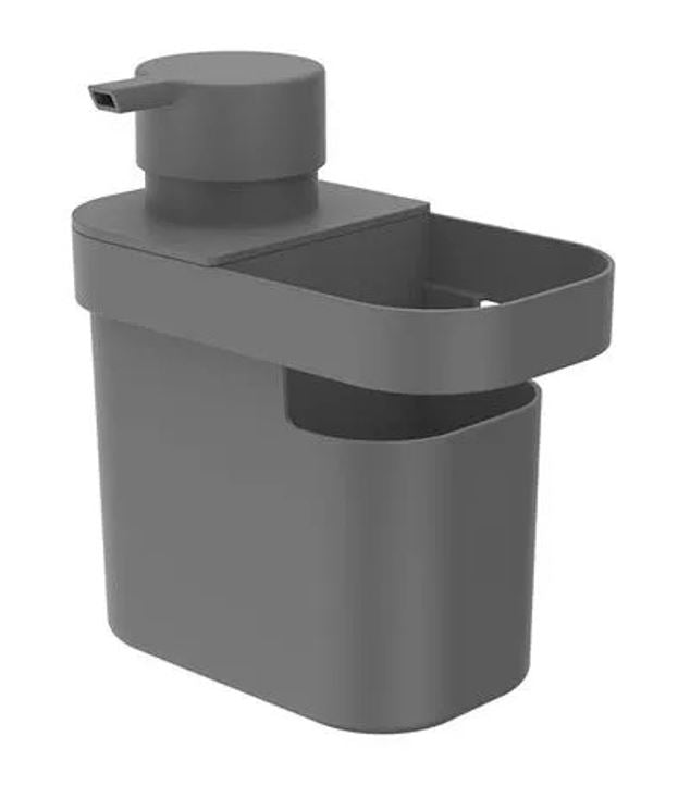 Dispensador De Detergente Y Organizador 650 Ml Gris De Plástico