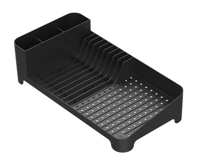 Escurridor De Platos Compacto Negro De Plástico