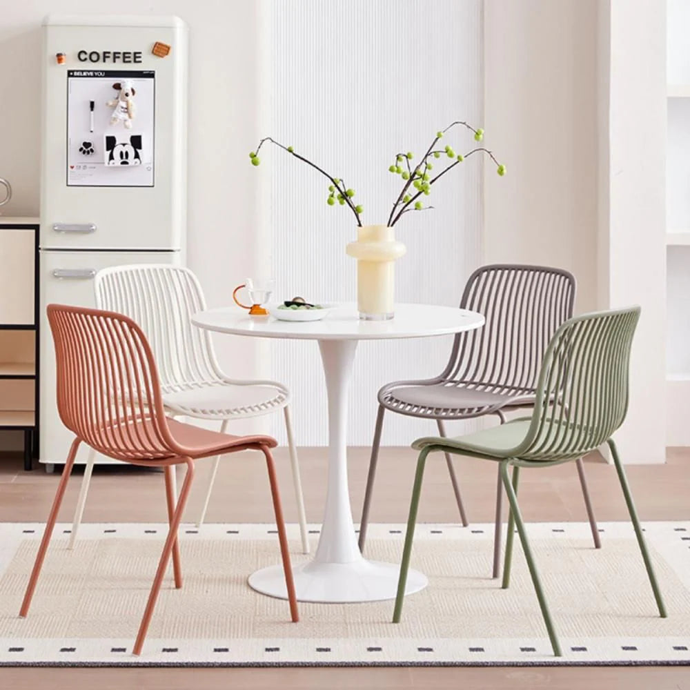 Silla De Comedor (Gris) Estructura De Metal