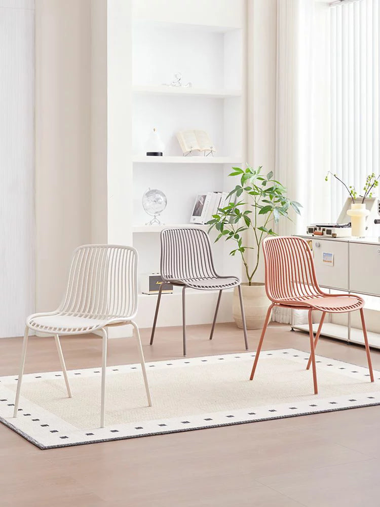 Silla De Comedor (Blanco) Estructura De Metal