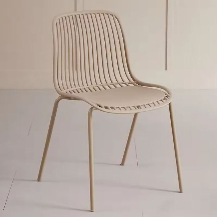 Silla De Comedor (Beige) Estructura De Metal