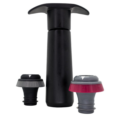 Bomba De Vacío (Negro) + 2 Tapones De Plástico