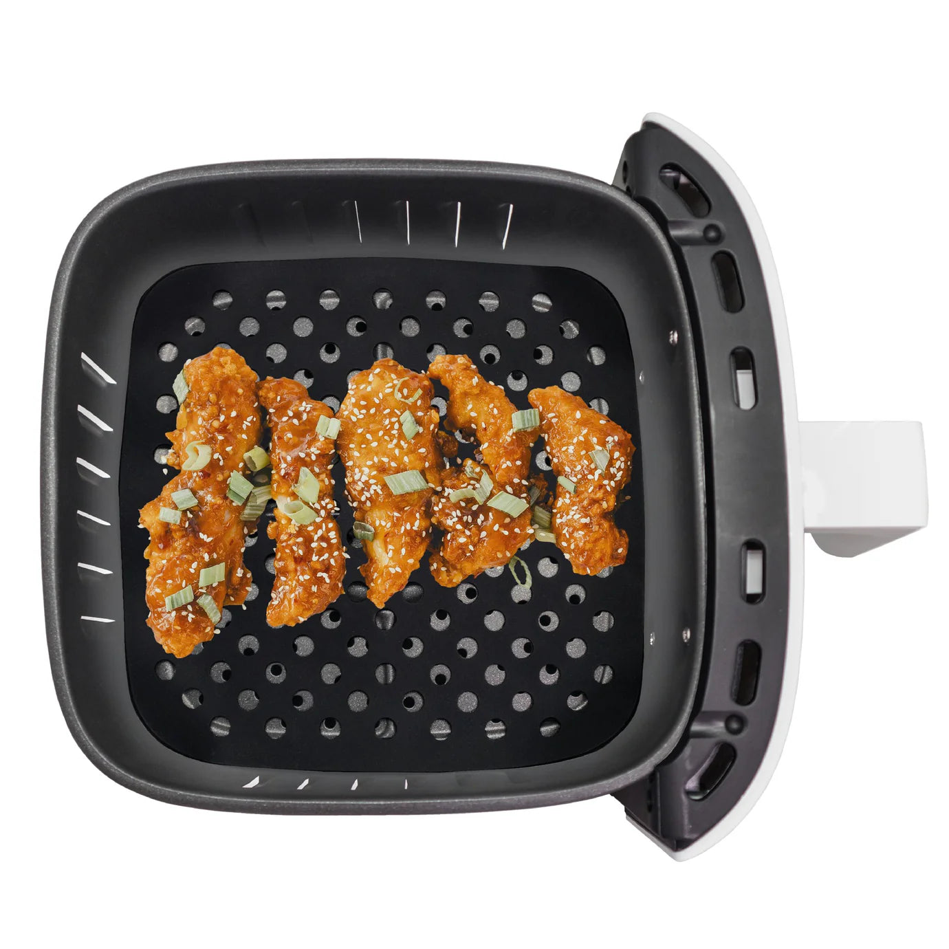 Tapete Cuadrado Para Air Fryer (Negro) De Silicona