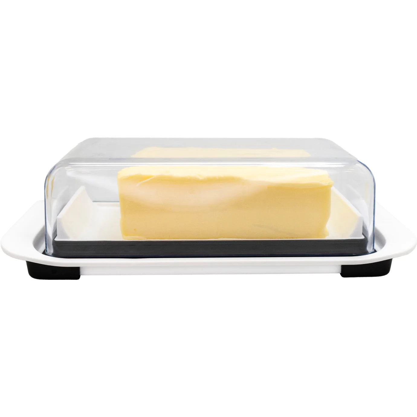 Mantequillera (Blanca) Con Tapa De Plástico