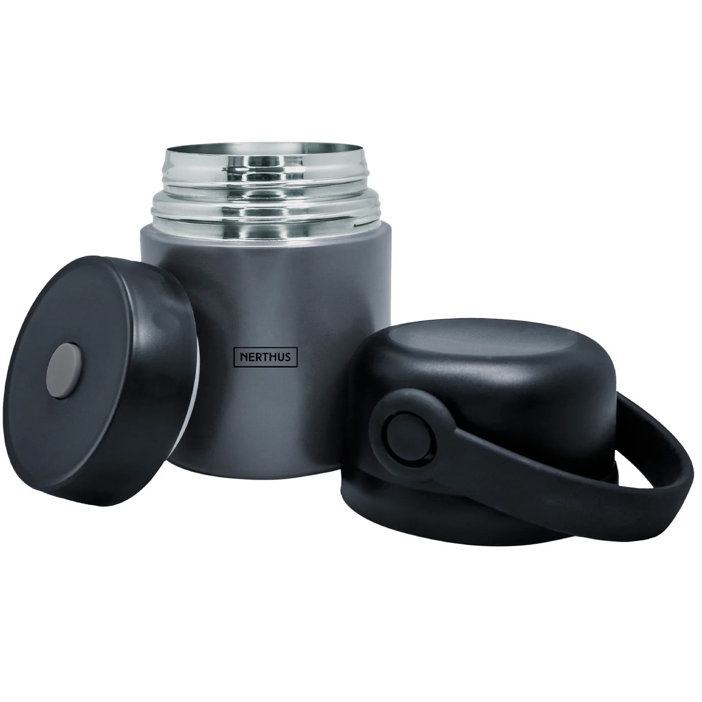 Contenedor Para Alimentos (Gris) 650 Ml De Acero