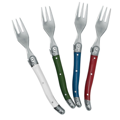 Set de 4 Tenedores Para Aperitivos (Colores) De Metal