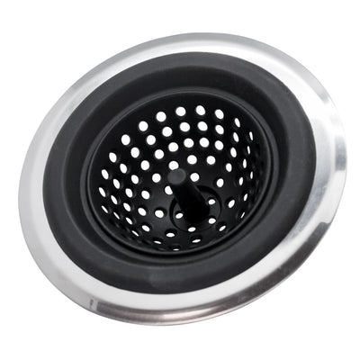 Tapón Y Colador Para Fregadero (Negro) De Silicona